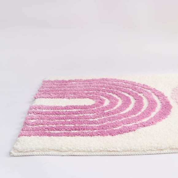 Pink Boho Bathroom Mat Pink Home Decor Cute bathmat light pink art modern dec… - Picture 4 of 6